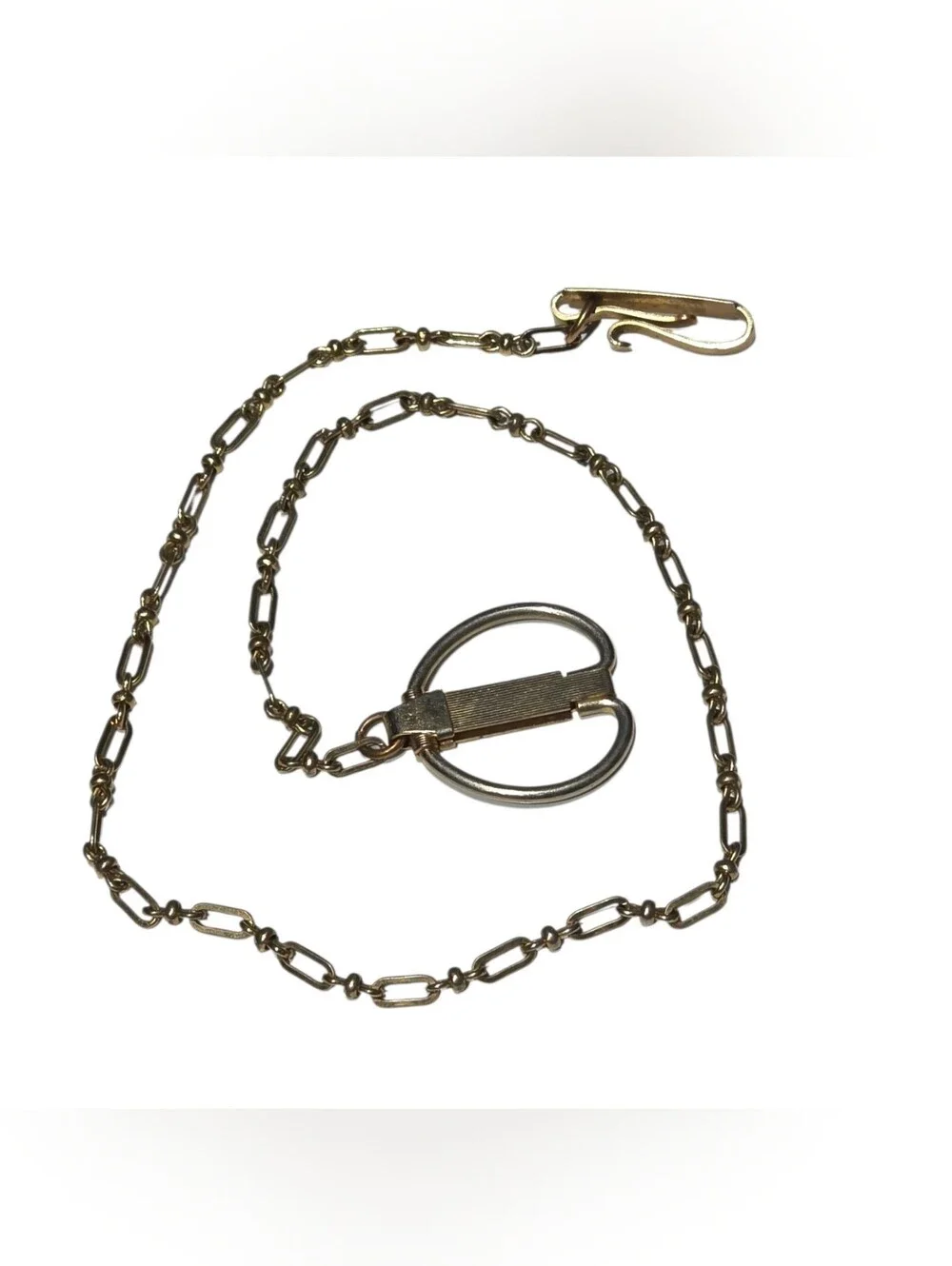 Antique Gold Filled Vest Pocket Watch Chain Clip Vintage Patented Art Deco GF